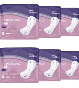 Amazon Basic Care Inkontinenz Polster Maxi, Unparfümiert, 6 Packungen à 8 Stück (48 Einlagen)