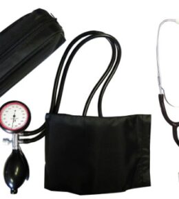 Blutdruckmessgerät Oberarm 2-Schlauch + Stethoskop Doppelkopf schwarz (1 Set = 2 Artikel) Doppelkopfstetoskop Stetoskop Stetoskope Tiga-Med