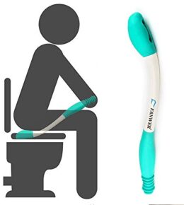 Fanwer WC-Hilfsmittel, Lange Reichweite Comfort Wipe, erweitert Ihre Reichweite über 40 cm Griffe Toilettenpapier oder vorbefeuchtete Wischtücher