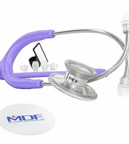 MDF Acoustica leichtes Zweikopf-Stethoskop - Gratis-Parts-for-Life -Pastelllila (MDF747XP)