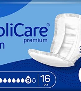 Molicare Premium Form 9 Tropfen, für schwerste Inkontinenz: maximale Sicherheit, extra Auslaufschutz und Diskretion für Frauen und Männer, zu verwenden mit MoliCare Premium Fixpants, 16 Stück