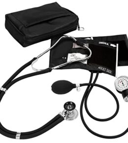 NCD Medical/Prestige Medical Set mit Aneroid-Manometer und Doppelkopf-Stethoskop, Schwarz