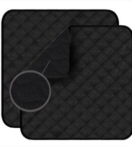 RIQINXIN Waschbare Inkontinenz Sitzauflage wasserdichte Sitzunterlage für Inkontinenz Wiederverwendbare Unterlage für Sofa Bettauflagen 54x56cm Schwarz