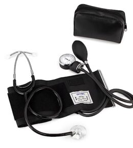 SCIAN Manuelles Blutdruckmessgerät mit Stethoskop Aneroid Sphygmomanometer Medizinische Versorgung mit Tragetasche für Krankenschwester Doktor Senior Erwachsene