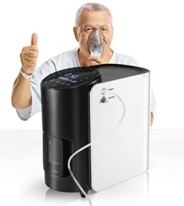 Yontwe Sauerstoffkonzentrator für Heim,Kontinuierlicher 1–7 l/min Sauerstoffkonzentrator 30%-93% Einstellbarer Sauerstoffkonzentrator, Intelligent mit Fernbedienung