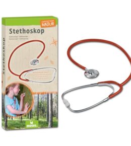 moses. Expedition Natur Stethoskop für Kinder, funktionsfähiges Abhörgerät für Natur-, Atem- und Herzgeräusche, hochwertiges Kinderstethoskop mit Kunststoffummantelung und abnehmbaren Ohrenoliven